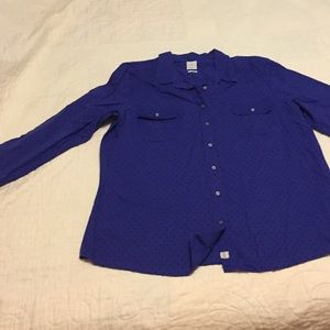 Dotted Swiss royal blue xxl gap shirt NWOT